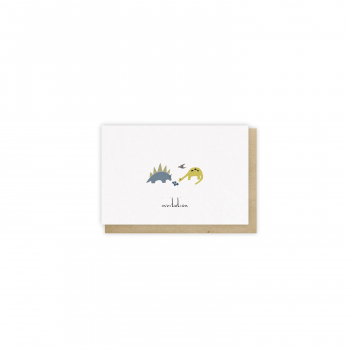 Mini-carte Invitation Dino
