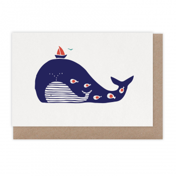 Card Baleine rayée